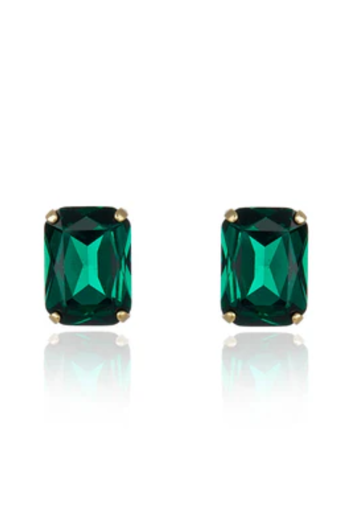 Emerald Cut Stud Earrings