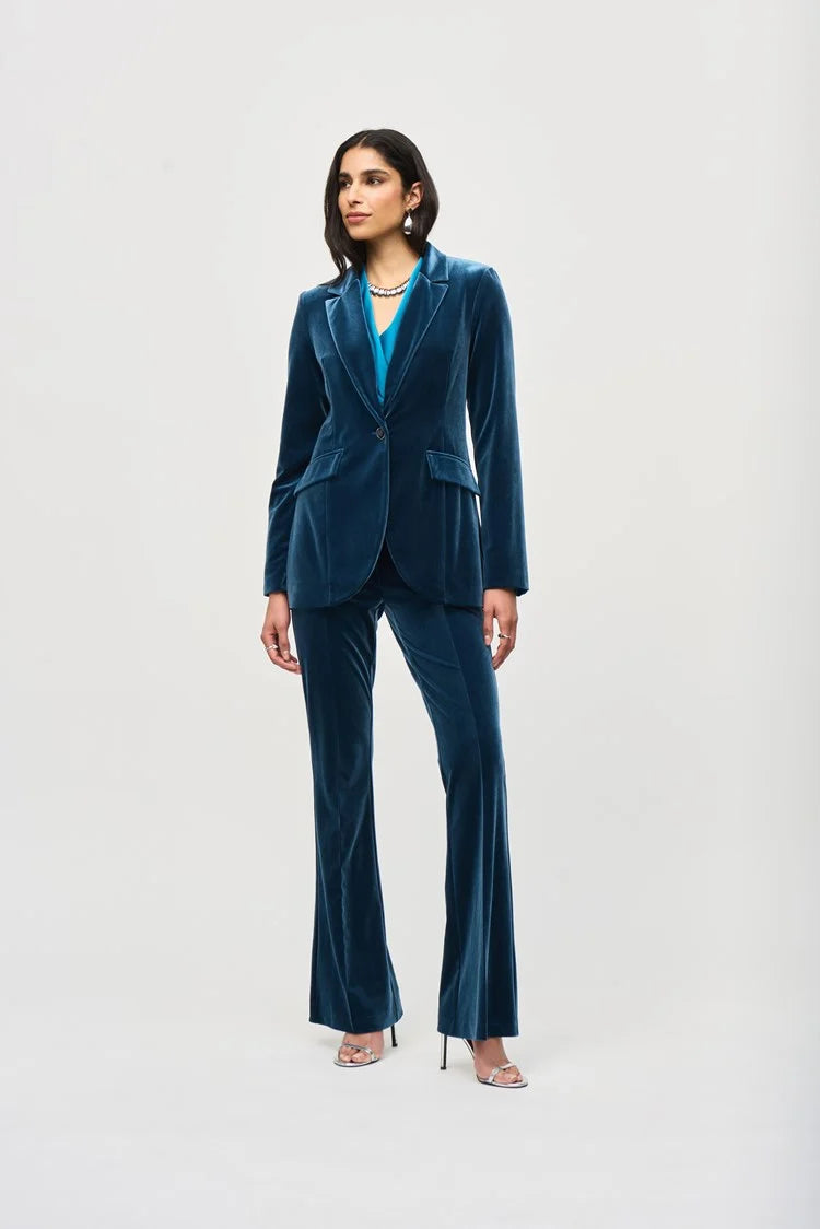 Velvet Fitted Blazer - Nightfall