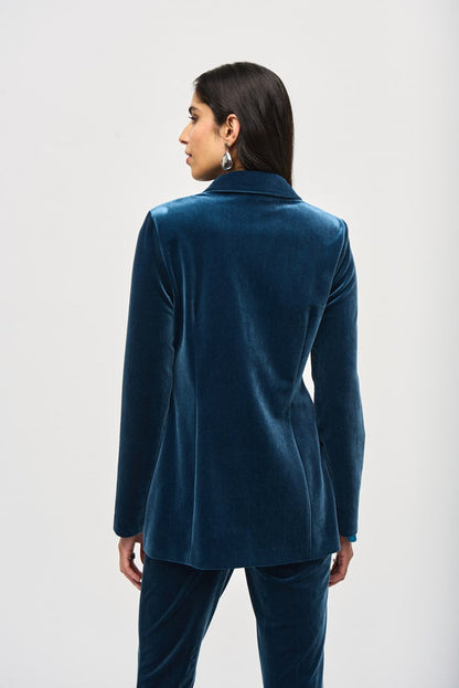 Velvet Fitted Blazer - Nightfall