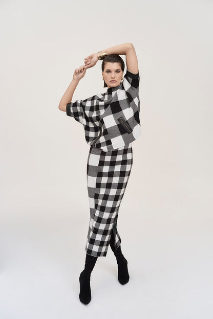 Plaid Jacquard Knit Sweater