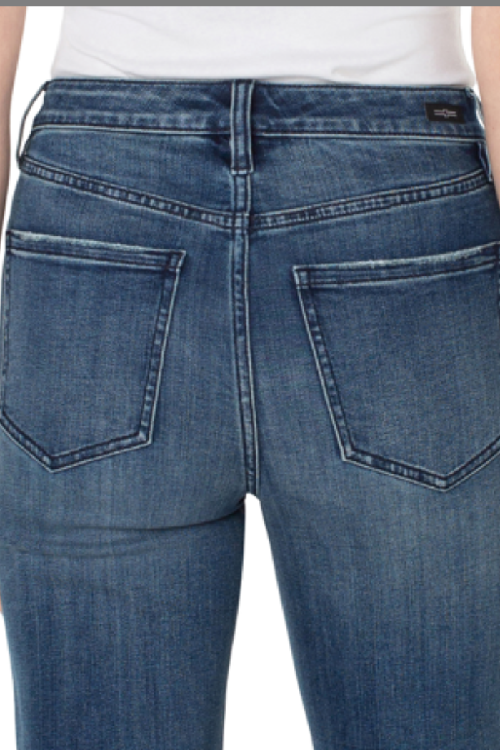 High Waist Ankle Non-Skinny Skinny Jeans- Allentree