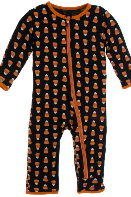 Midnight Candy Corn Zipper Coverall