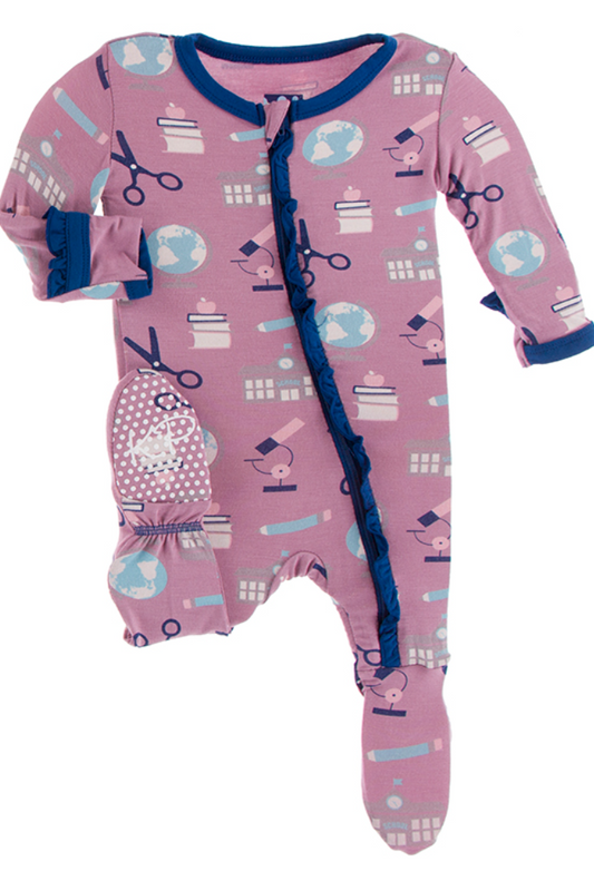 Pegasus Education Muffin Ruffle Zipper Footie