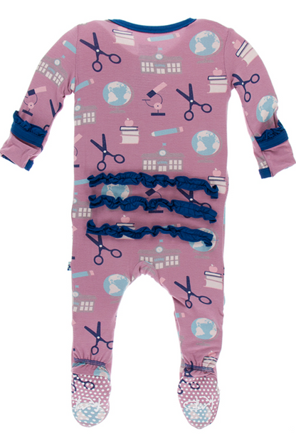 Pegasus Education Muffin Ruffle Zipper Footie