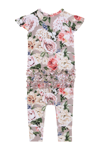 Cassie Ruffled Cap Sleeve Basic Romper
