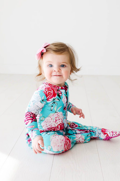 Eloise Ruffled Zippered Footie