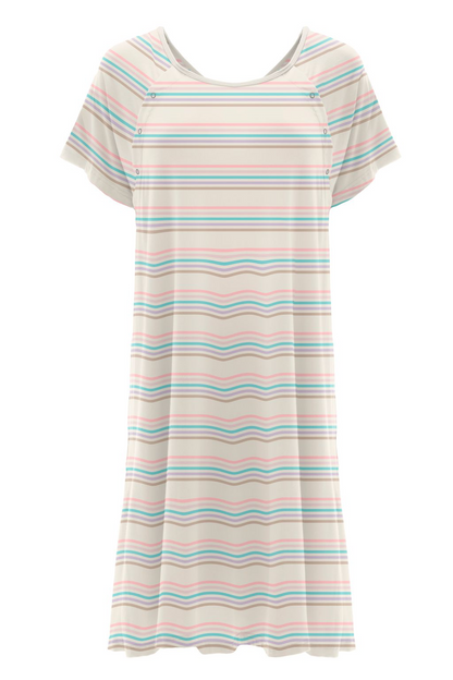Cupcake Stripe Print Labor and Delivery Hospital Gown