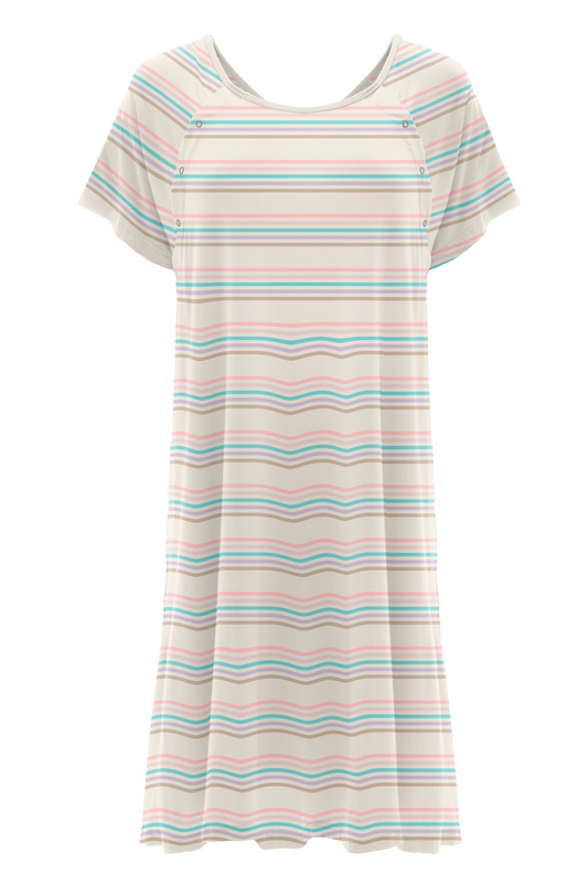 Cupcake Stripe Print Labor and Delivery Hospital Gown