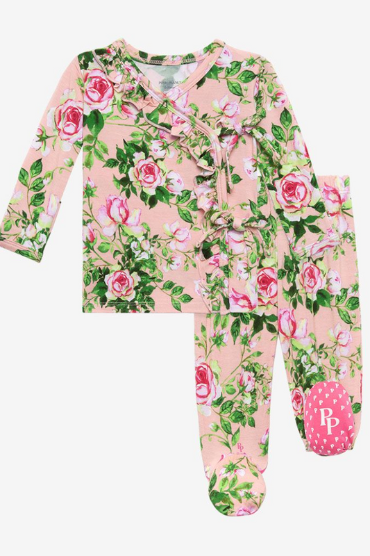 Renia Ruffled Kimono Set
