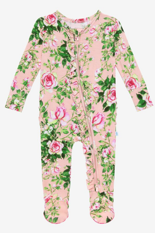 Renia Footie Ruffled Zipper One Piece