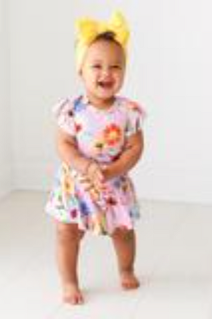 Kaileigh Ruffled Cap Sleeve Twirl Skirt Bodysuit