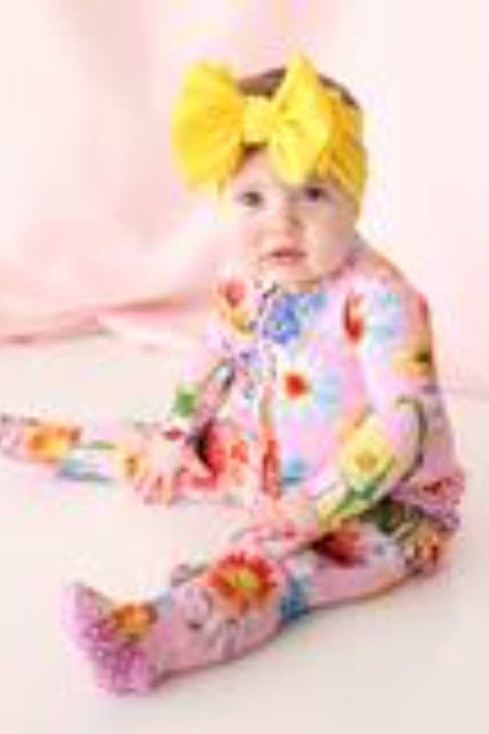 Kaileigh Ruffled Double Zipper Footie