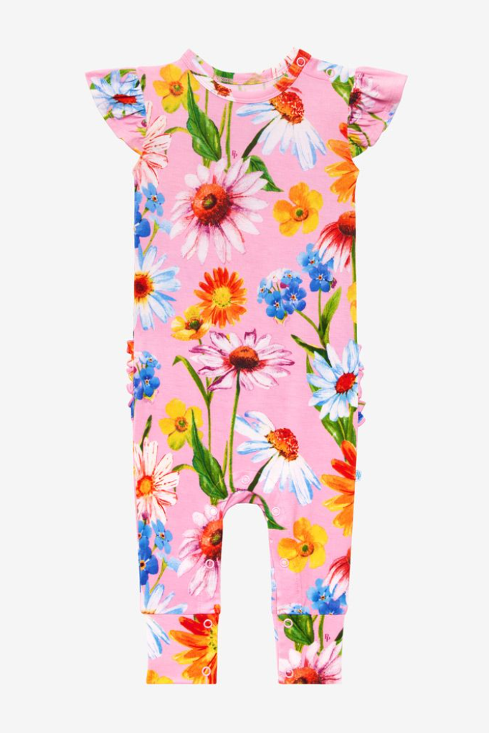 Kaileigh Ruffled Cap Sleeve Basic Romper