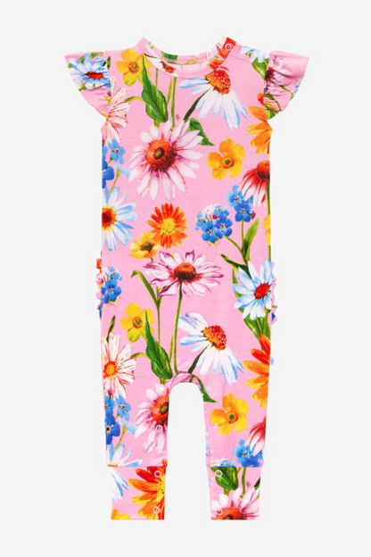 Kaileigh Ruffled Cap Sleeve Basic Romper