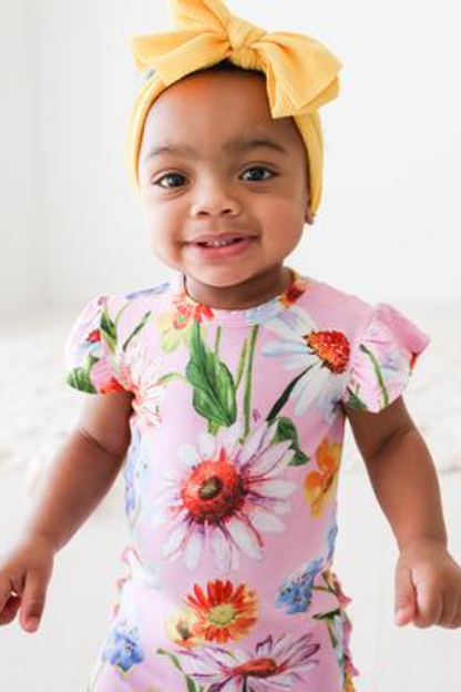 Kaileigh Ruffled Cap Sleeve Basic Romper
