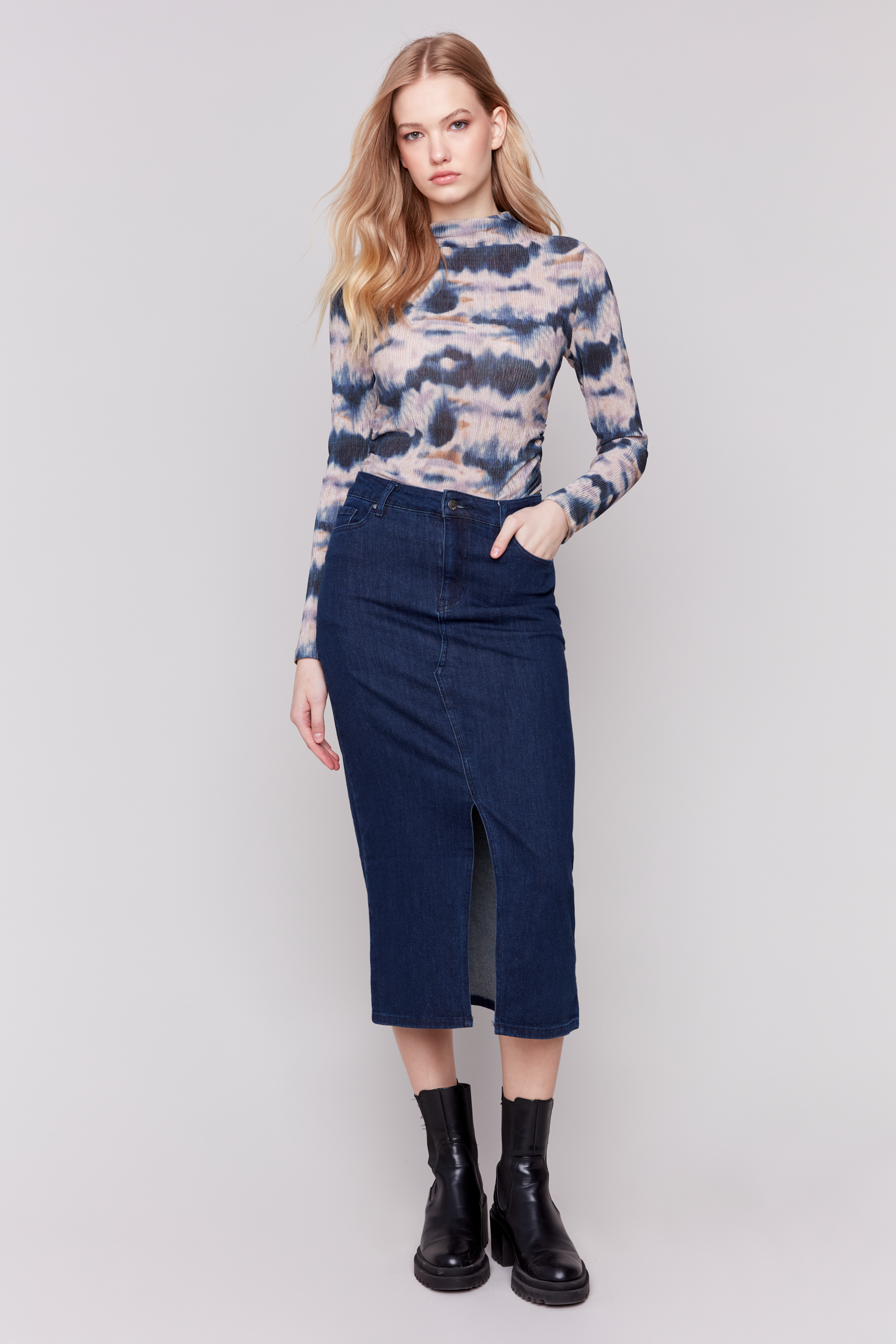Long Denim Skirt