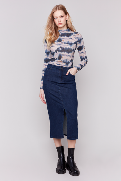 Long Denim Skirt