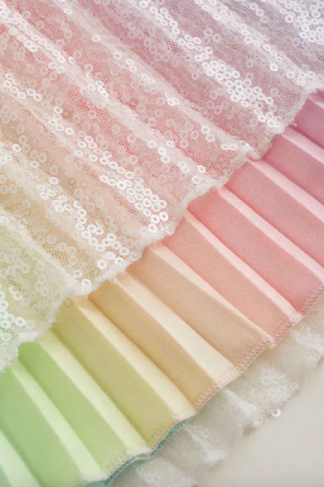 Pleated Glitter Girls Skirt