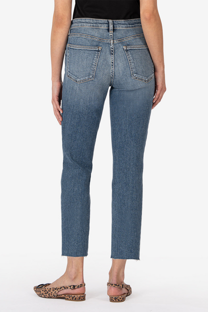 Rachael High Rise Fab Ab Mom Raw Hem- Exalated Wash