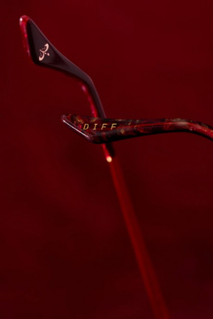 Queen Amidala™️ Marbled Naboo™️Royal Red Hammered Gold + Gold Mirror Polarized Sunglasses
