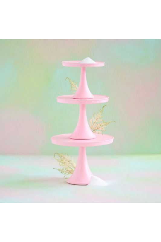 PINK MELAMINE CAKE PLATE 12.5"