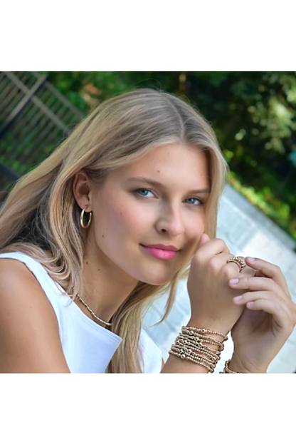 THE CHARLESTON COLLECTION 14K GOLD-FILLED 3mm5 BEADED BRACELETS
