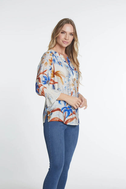 Lightweight Print Woven Top