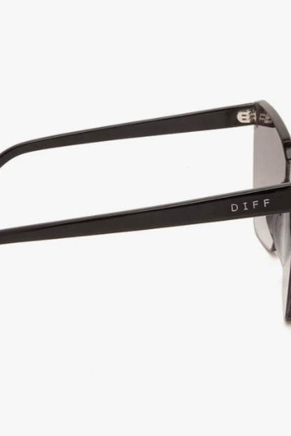 Goldie - Black + Smoke Flash Cat Eye Sunglasses