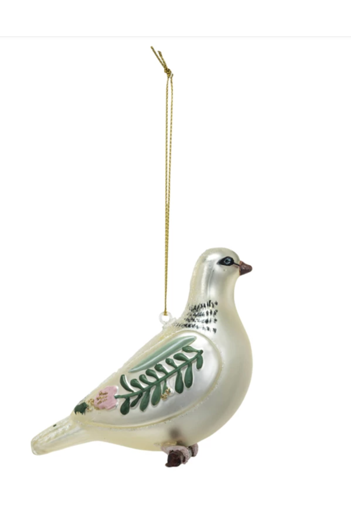 Glass Dove Ornament
