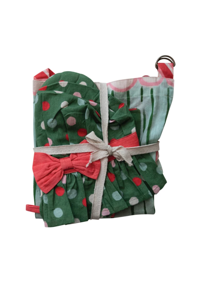 Cotton Child Apron, Chef Hat & Hot Mitt S/3