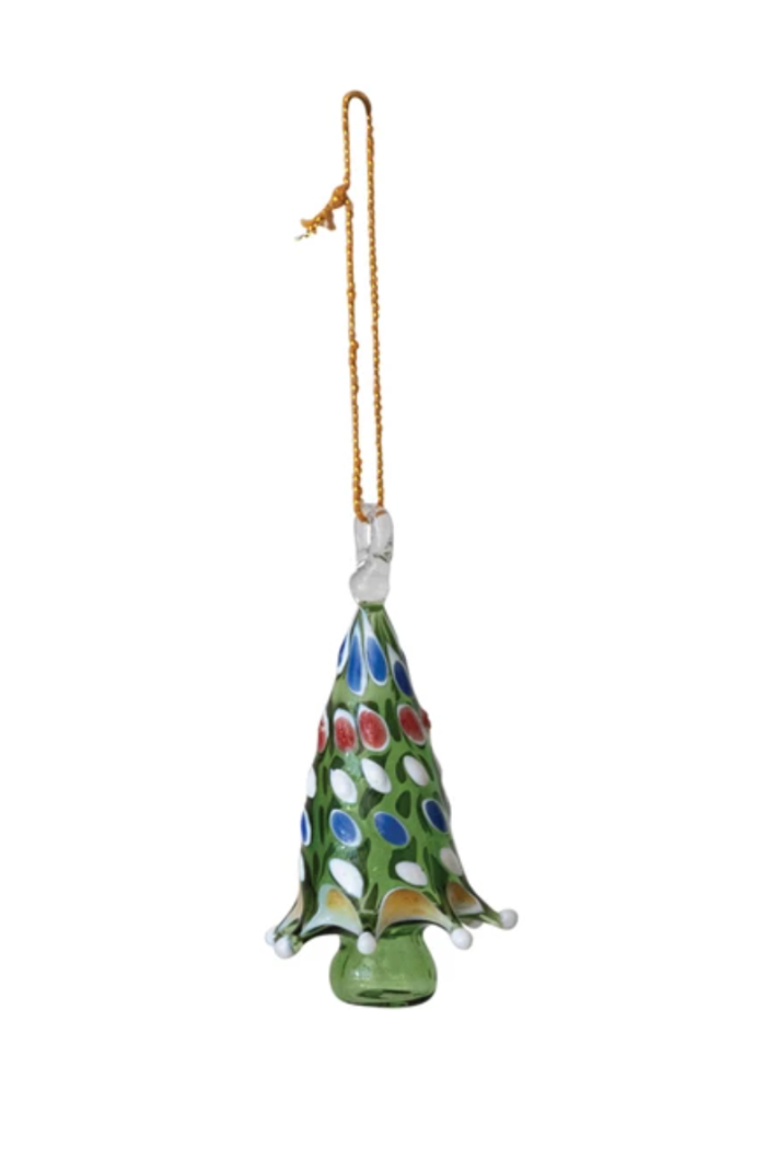 Handmade Glass Tree Ornament