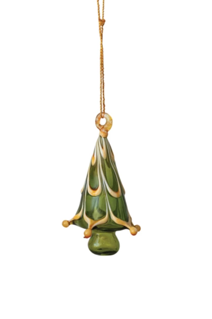 Handmade Glass Tree Ornament