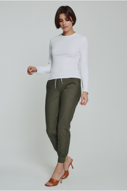 Core™ Ribbed Long Sleeve - White