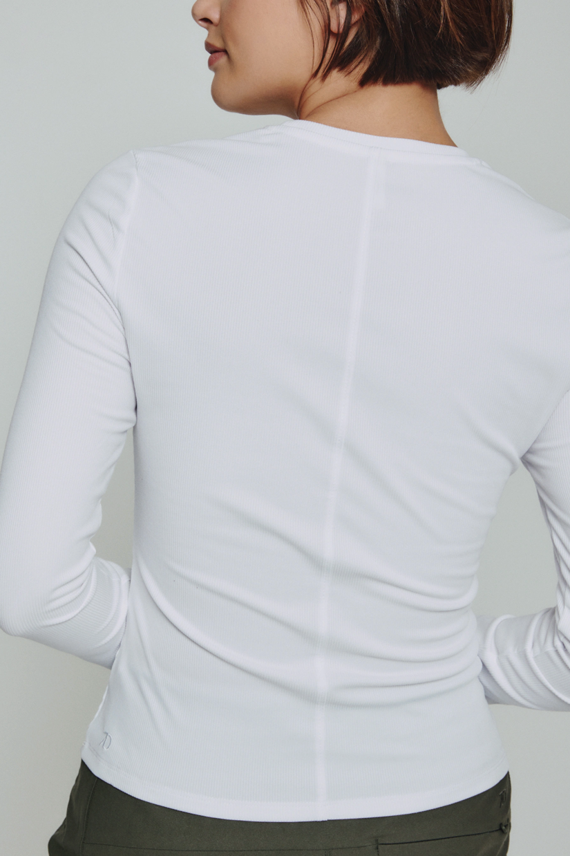 Core™ Ribbed Long Sleeve - White
