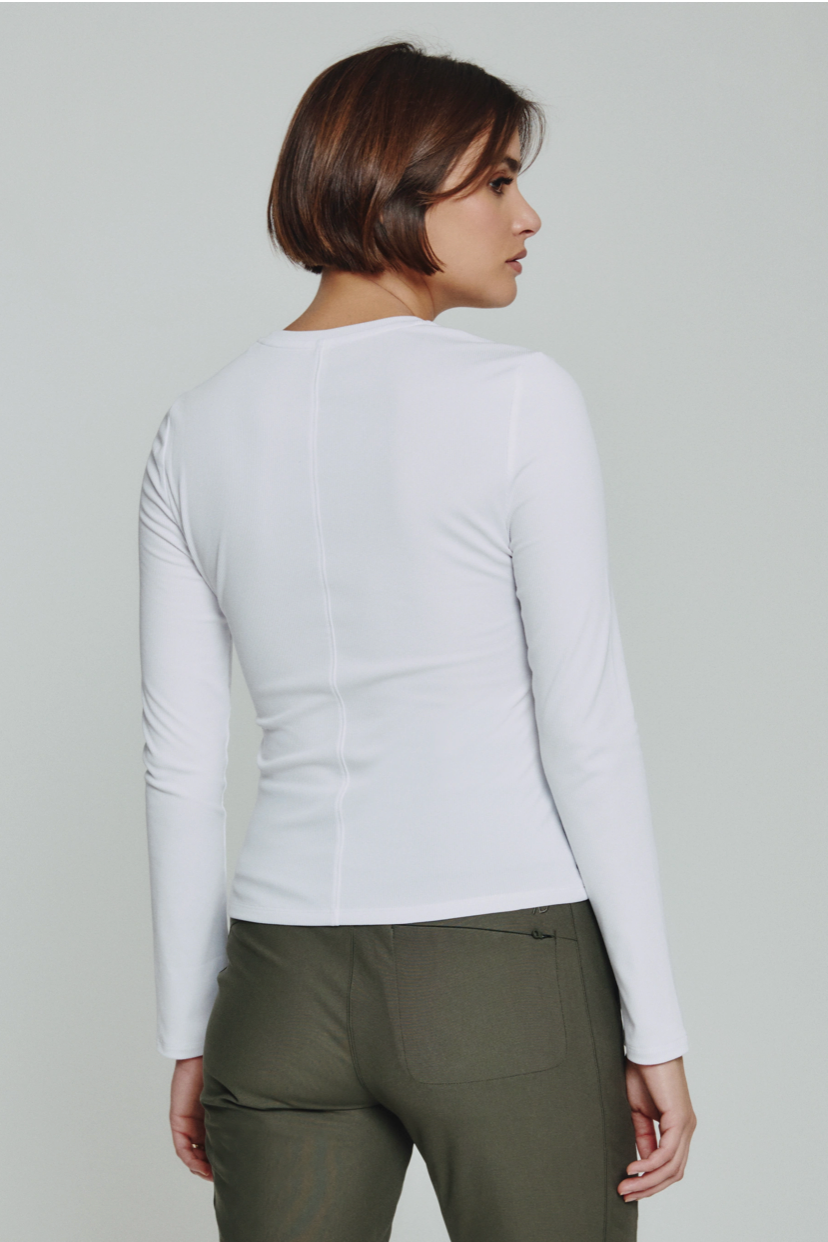 Core™ Ribbed Long Sleeve - White