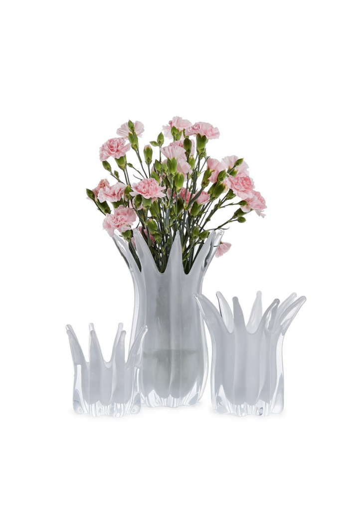 GLASS CANDLE HOLDER/VASE SMALL