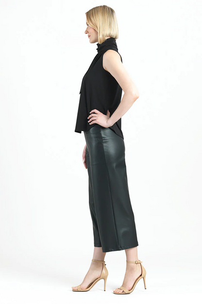 Mock Neck-Tie Detail Top
