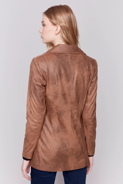 Long Vintage Faux Suede Jacket