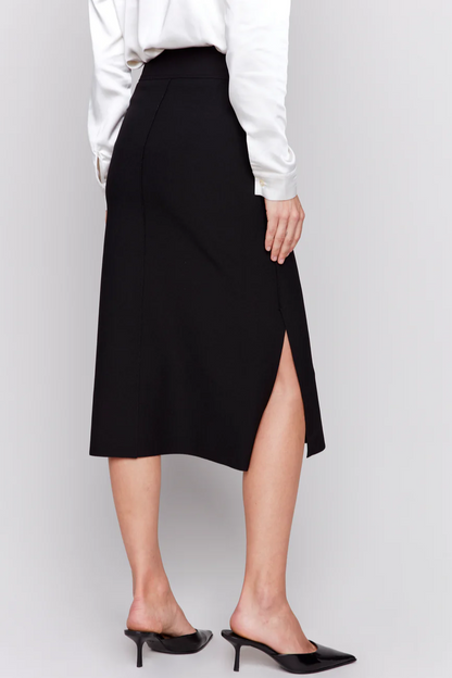 Gusty Crepe Skirt Front Patch Pocket