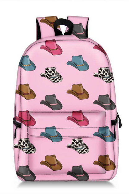 Pink Cowboy Hat Backpack