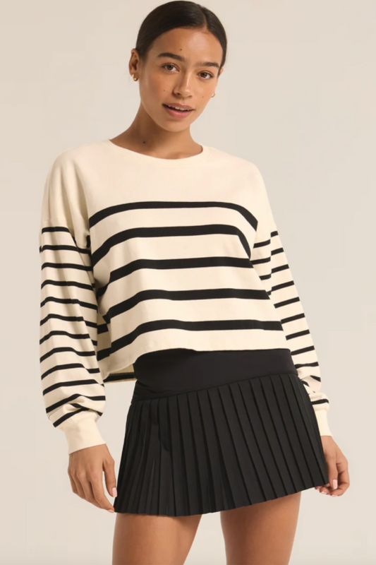 LINE UP STRIPE SWEATSHIRT