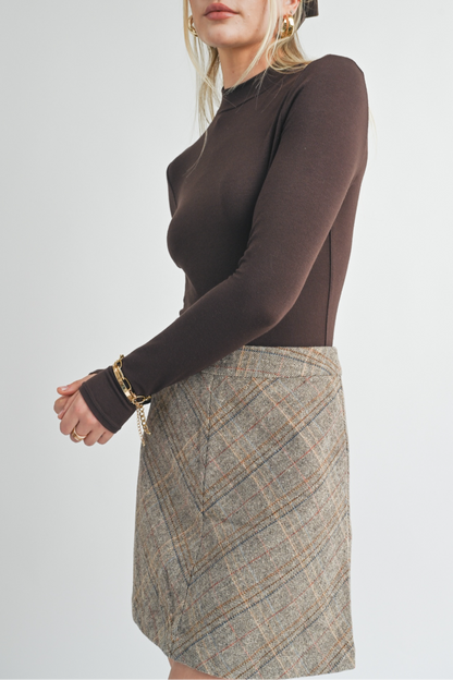 MOCK NECK KNIT TOP