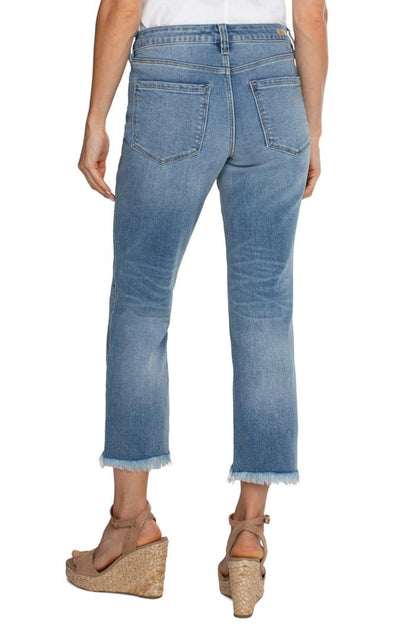 Kennedy Crop Straight Leg with Frayed Hem