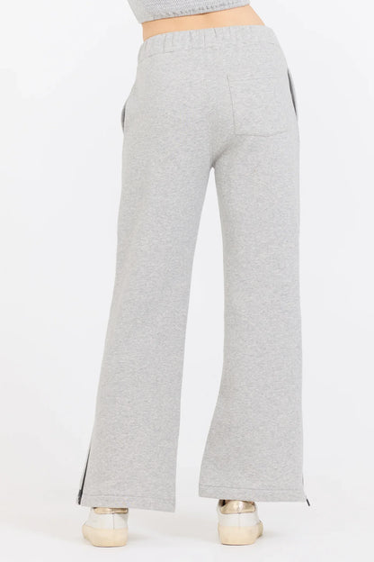 Contrast Blk Zipper Pant