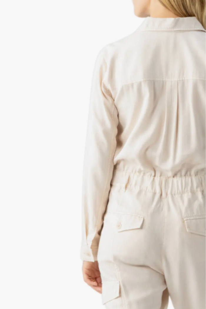 Rebel Long Sleeve Jumpsuit - Toasted Almond