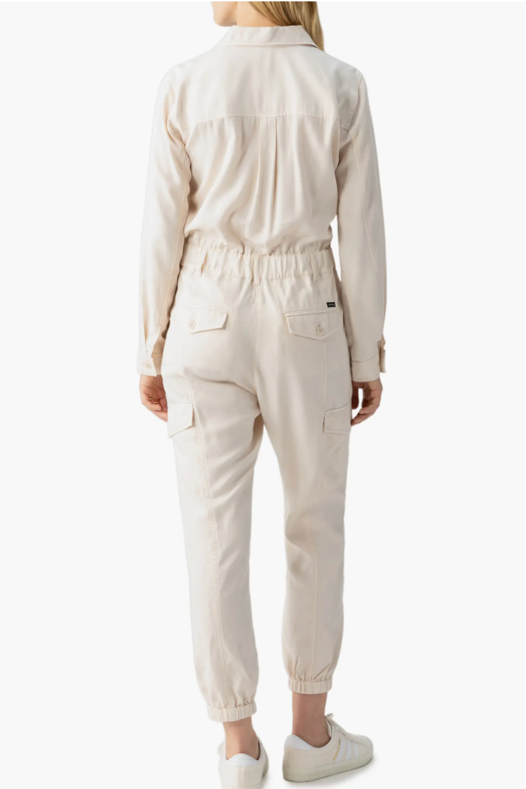 Rebel Long Sleeve Jumpsuit - Toasted Almond