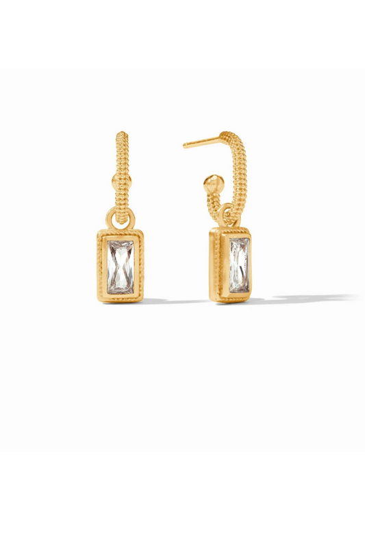 Baguette Hoop & Charm Earring
