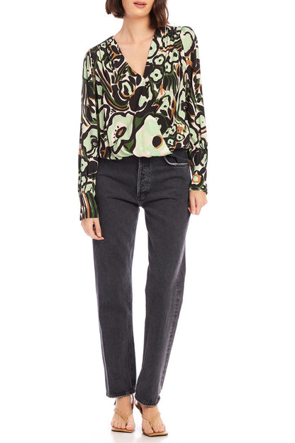 Ines Drape Front Top