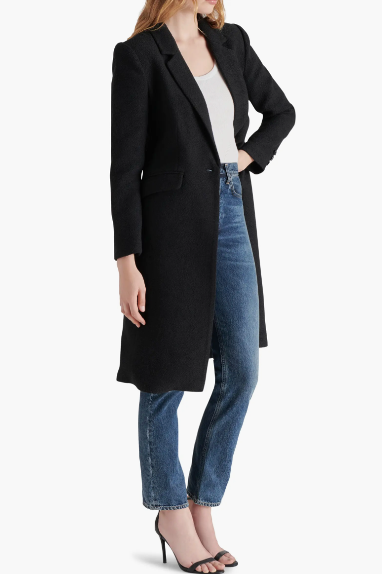 Prisie Longline Coat - Black