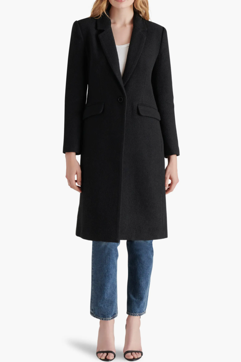 Prisie Longline Coat - Black